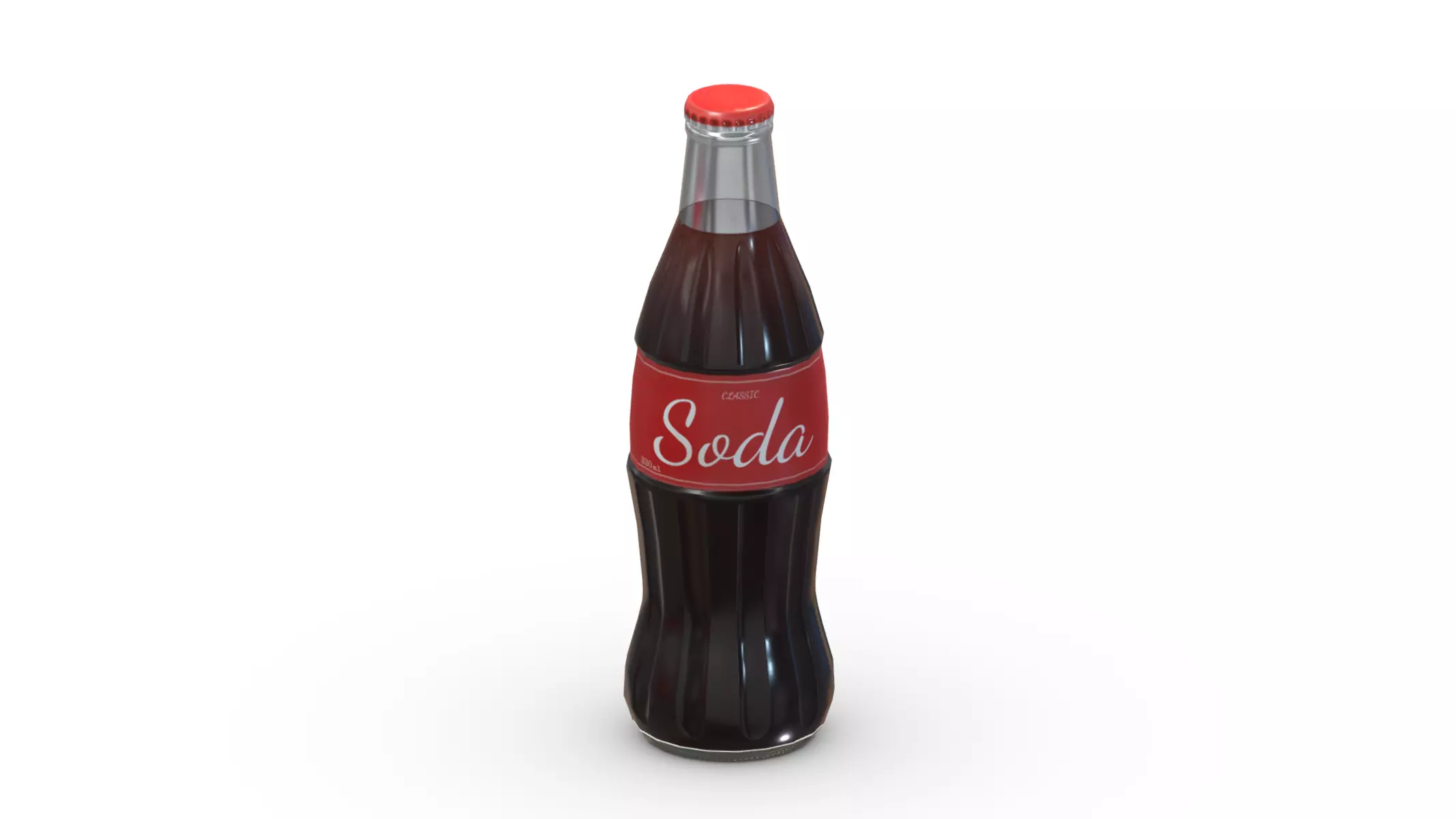 Supermarket Soda Drink Bottle 04 Low Poly PBR Realistic Low-poly 3D model_0