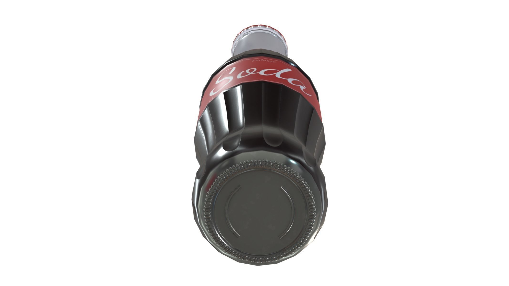 Supermarket Soda Drink Bottle 04 Low Poly PBR Realistic Low-poly 3D model_8