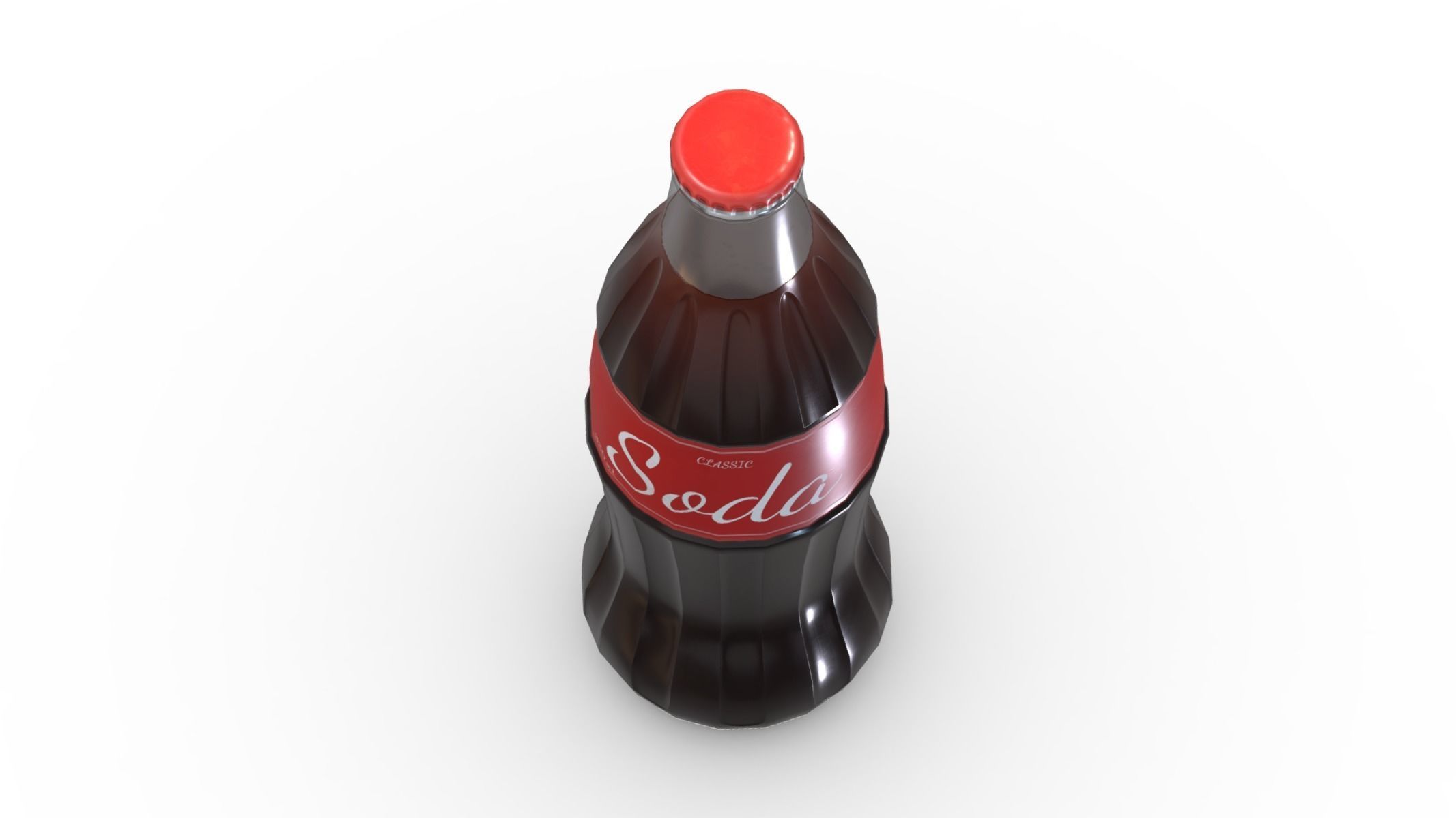 Supermarket Soda Drink Bottle 04 Low Poly PBR Realistic Low-poly 3D model_4