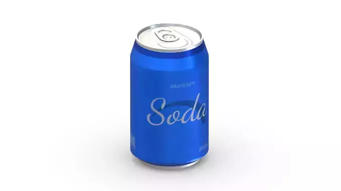 Supermarket Soda Drink Can 01 Low Poly PBR Realistic Low-poly 3D model