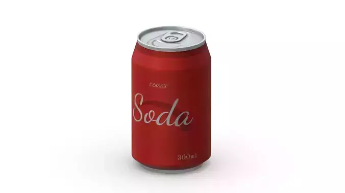 Supermarket Soda Drink Can 02 Low Poly PBR Realistic  Low-poly 3D model