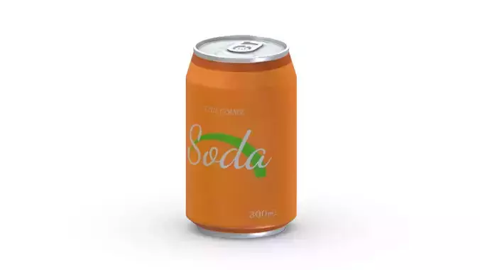 Supermarket Soda Drink Can 03 Low Poly PBR Realistic Low-poly 3D model
