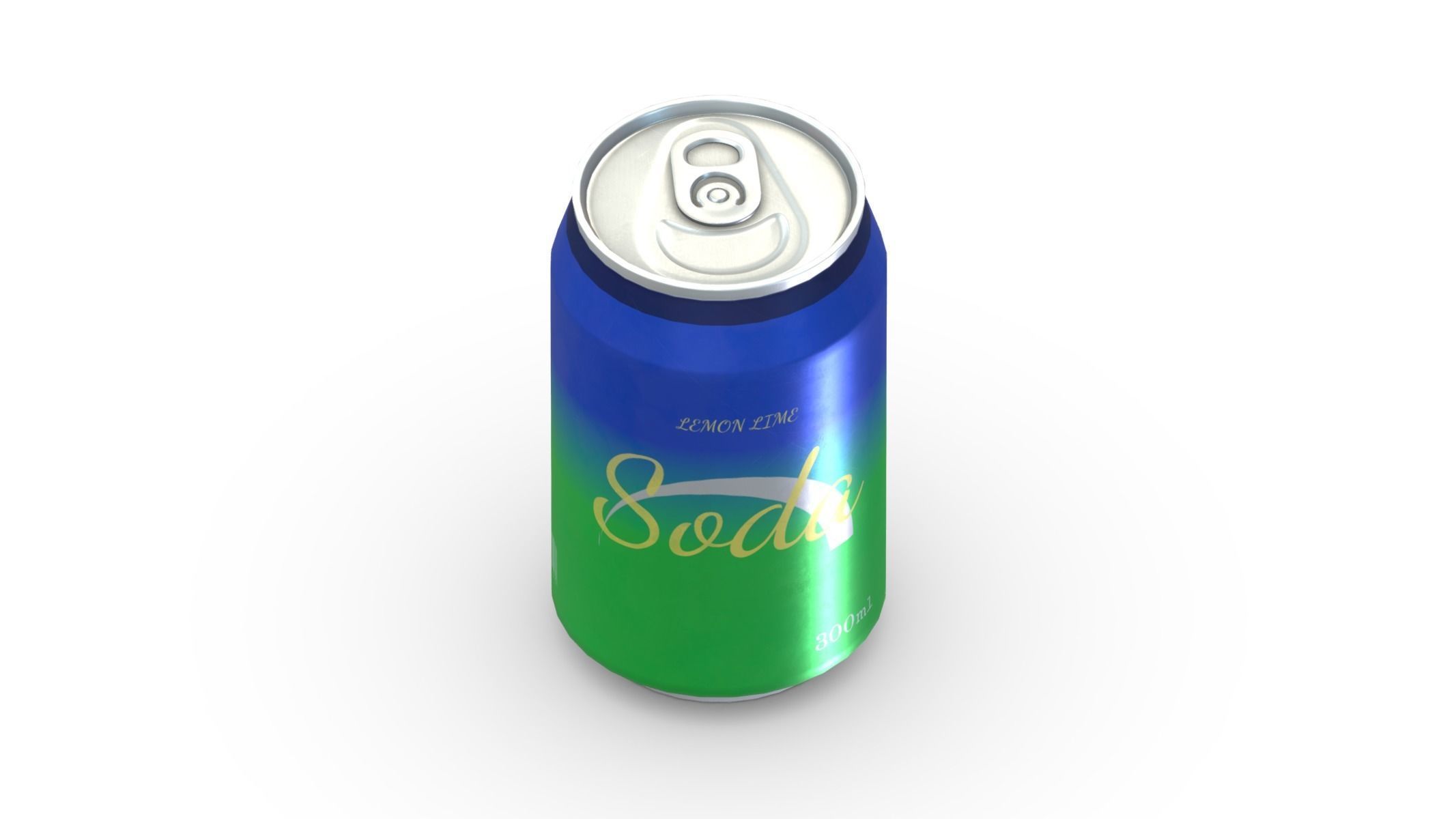 Supermarket Soda Drink Can 04 Low Poly PBR Realistic Low-poly 3D model_4
