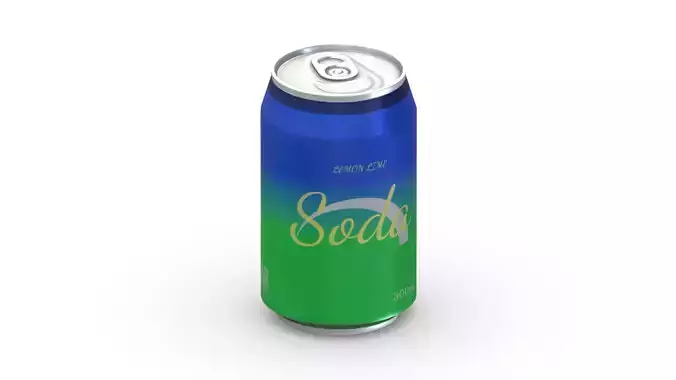 Supermarket Soda Drink Can 04 Low Poly PBR Realistic Low-poly 3D model