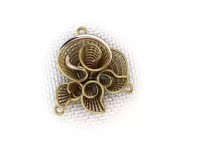 pendant38 gold plated flower pendant