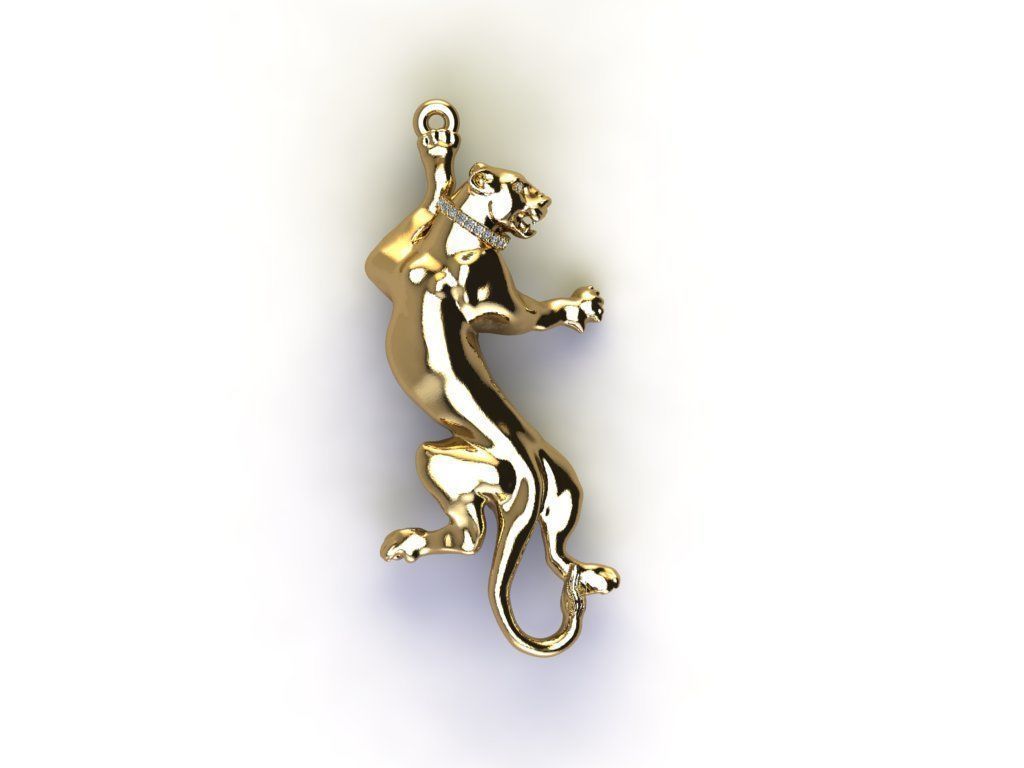 Puma Panther Tiger pendant cad file 3D model_4