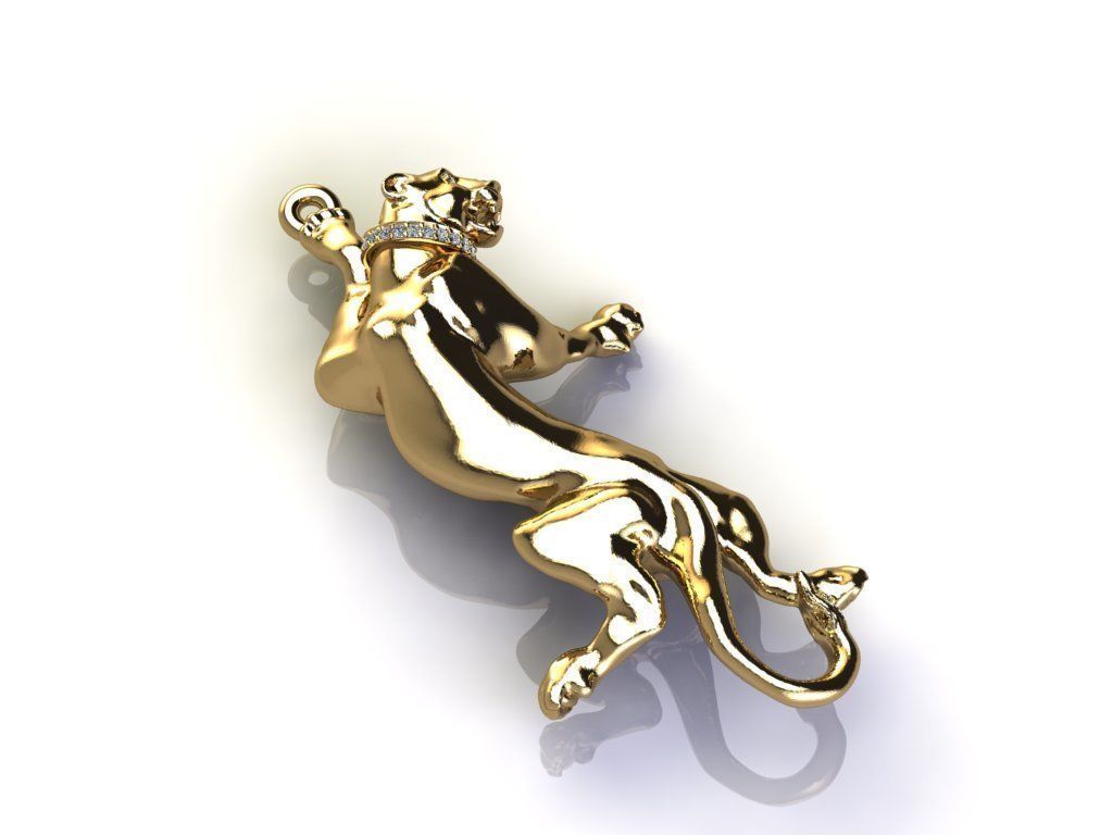 Puma Panther Tiger pendant cad file 3D model_2