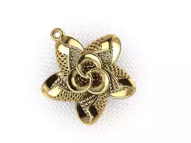 pendant36 gold plated flower pendant