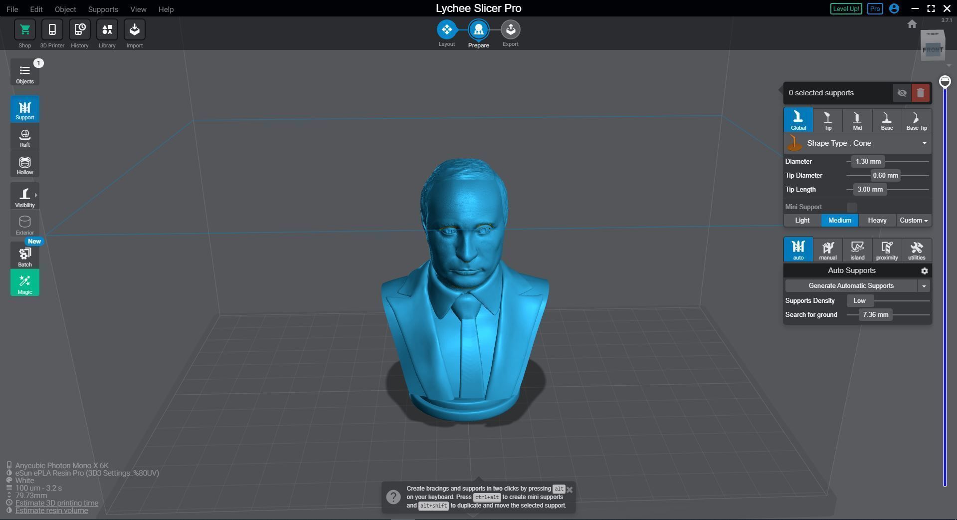 Vladimir Putin 3D Printable Bust 3D print model_2