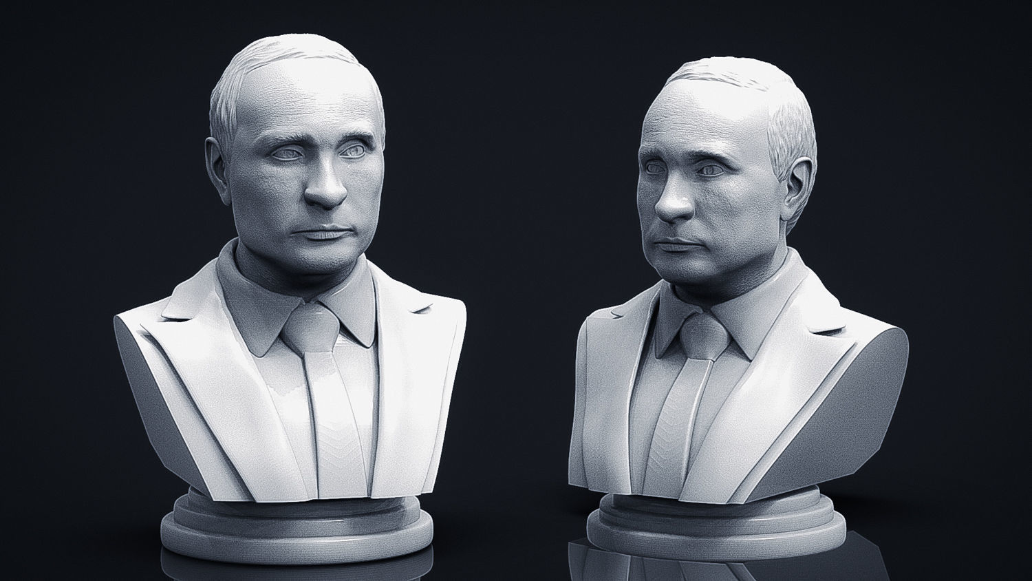 Vladimir Putin 3D Printable Bust 3D print model_3