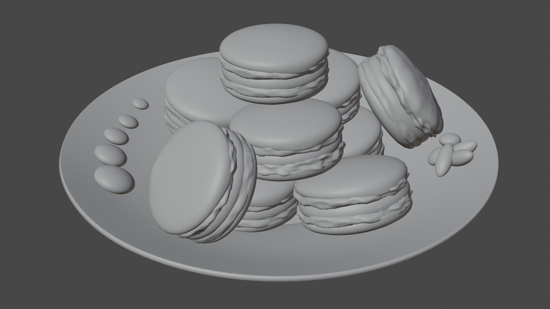 Makaron colorful macaroons Free 3D model_6