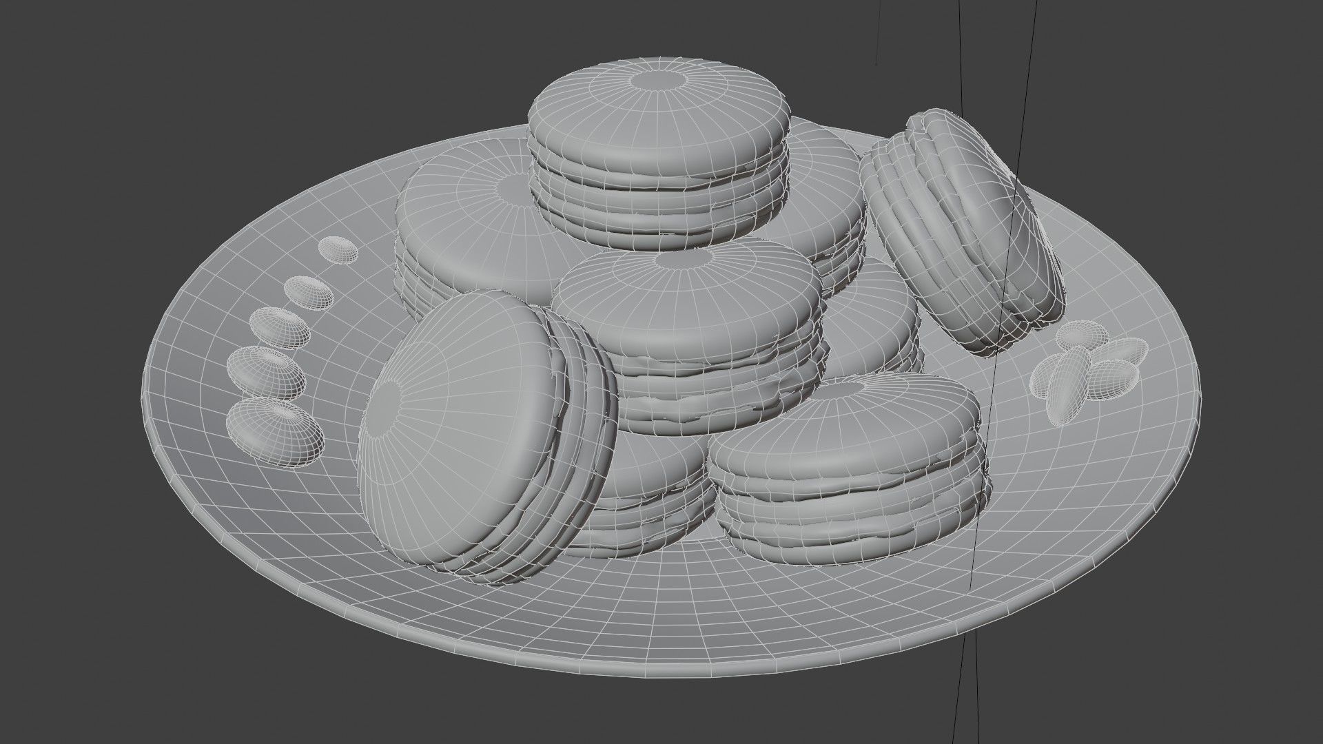 Makaron colorful macaroons Free 3D model_7