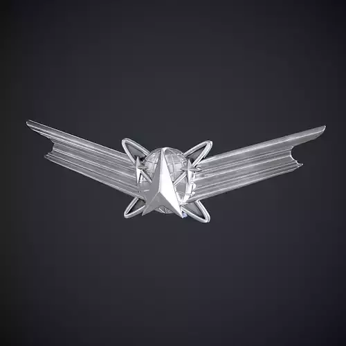 Space Operations Badge Low-poly 3D model