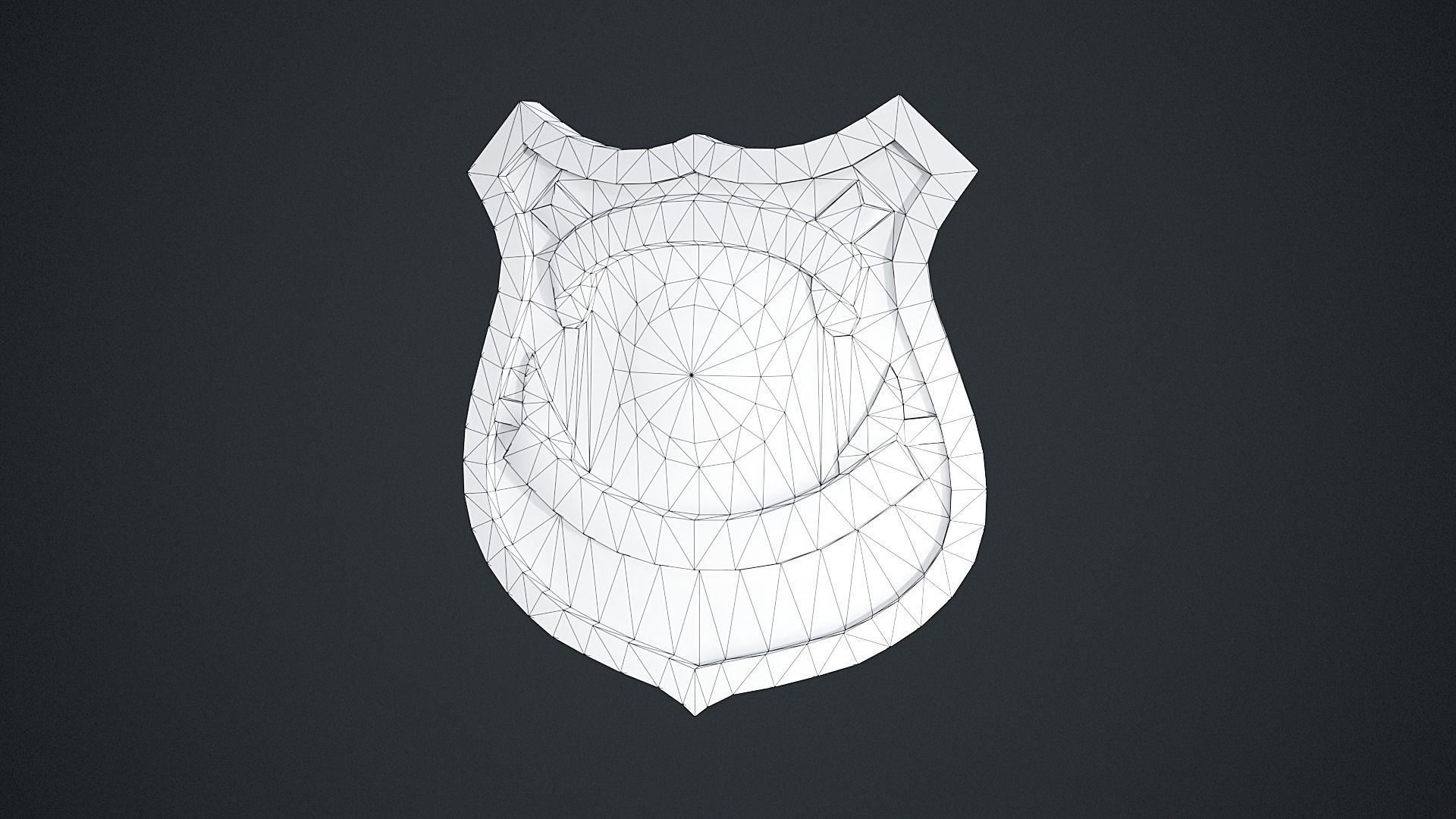 Special Police Badge Low-poly 3D model_2