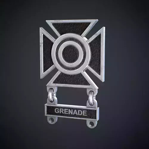 Marksmanship Sharpshooter Badge Low-poly 3D model
