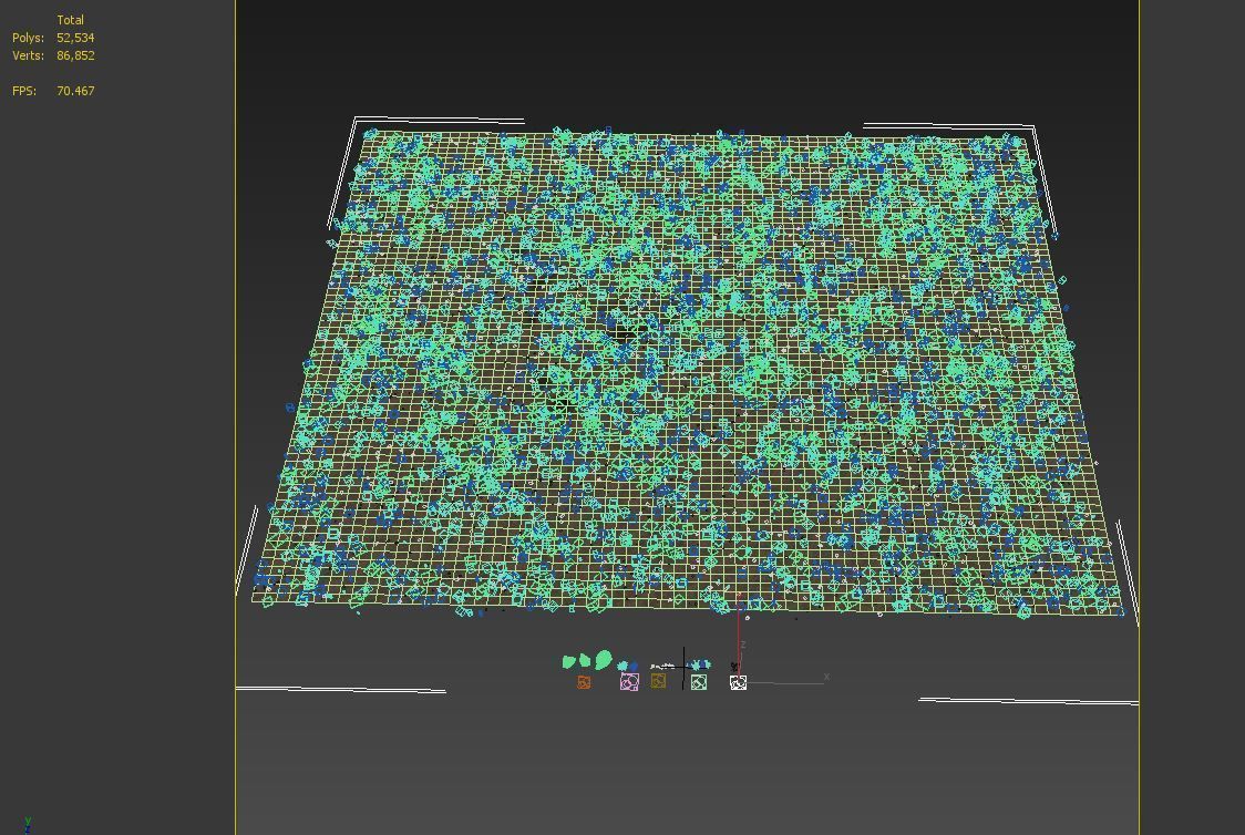 Snowy grassland 3D model_8