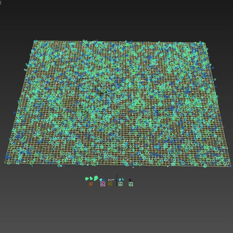 Snowy grassland 3D model_7