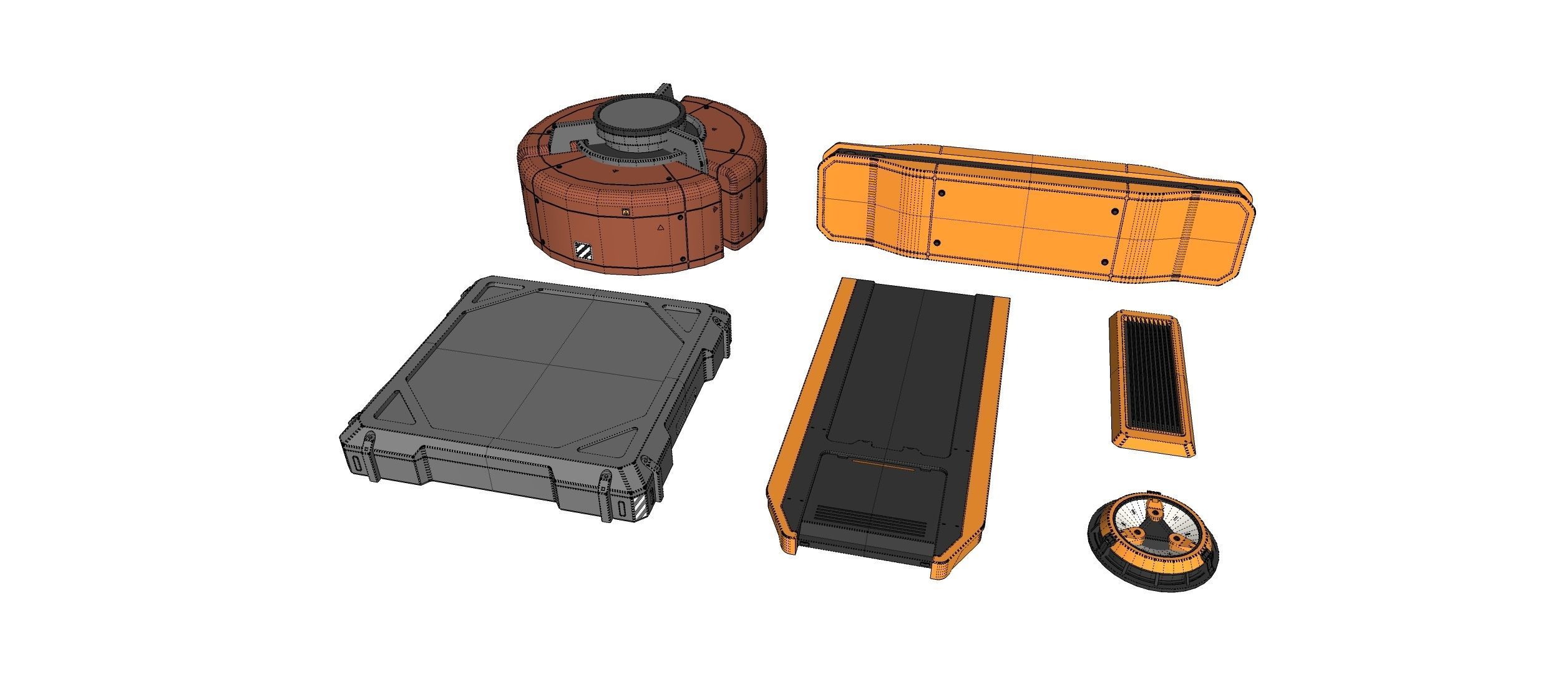 sci-fi Architecture kitbash 39 3D model_16