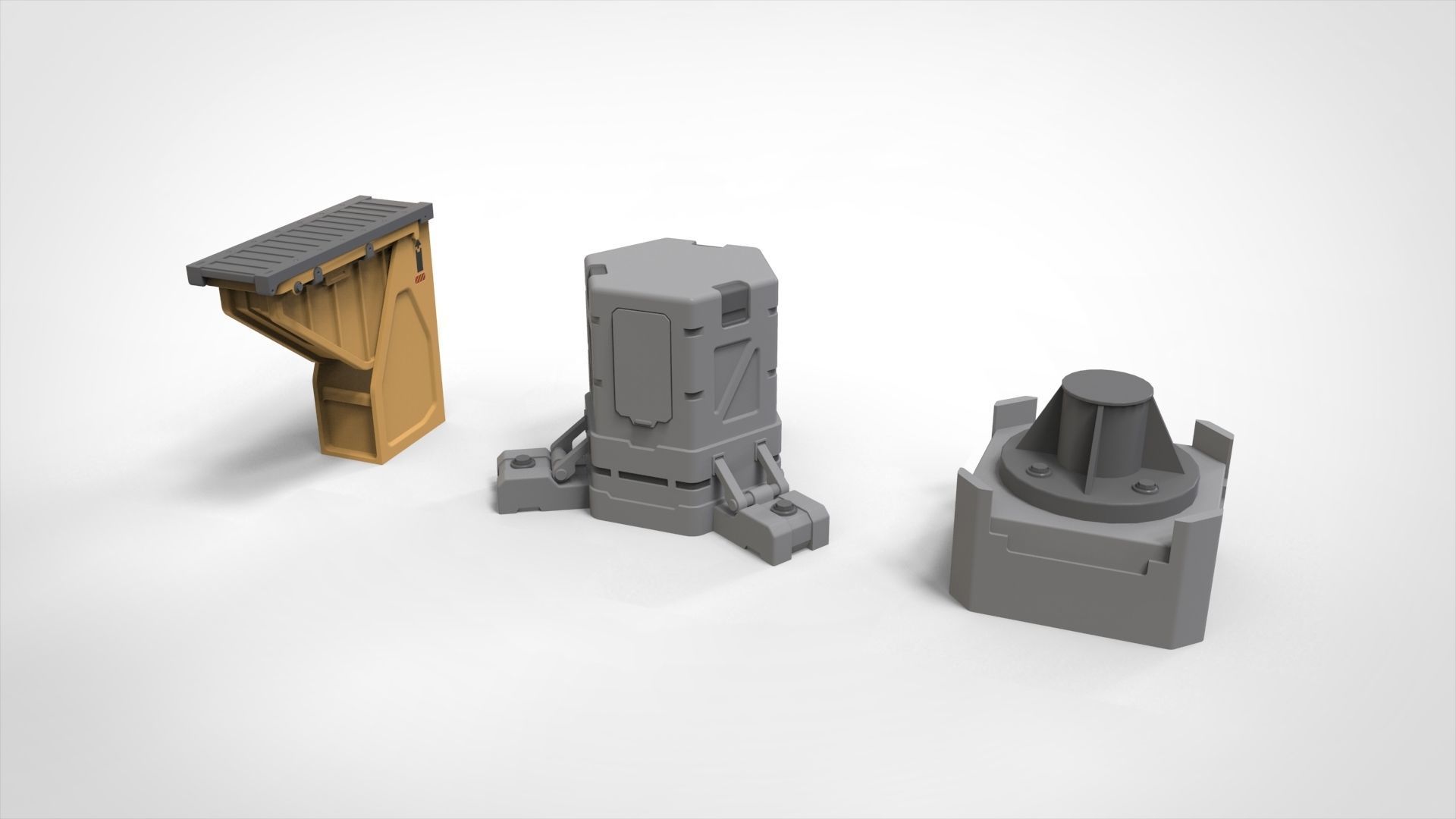 sci-fi Architecture kitbash 39 3D model_8