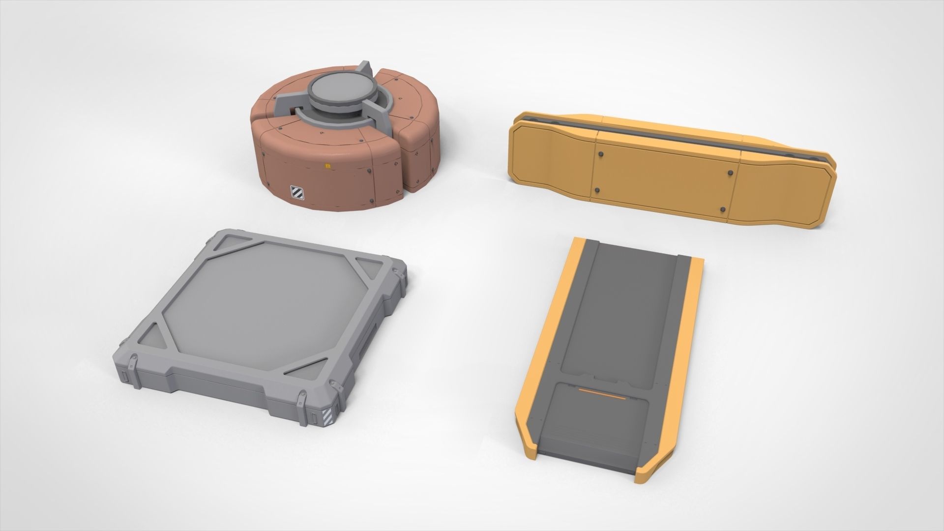 sci-fi Architecture kitbash 39 3D model_11