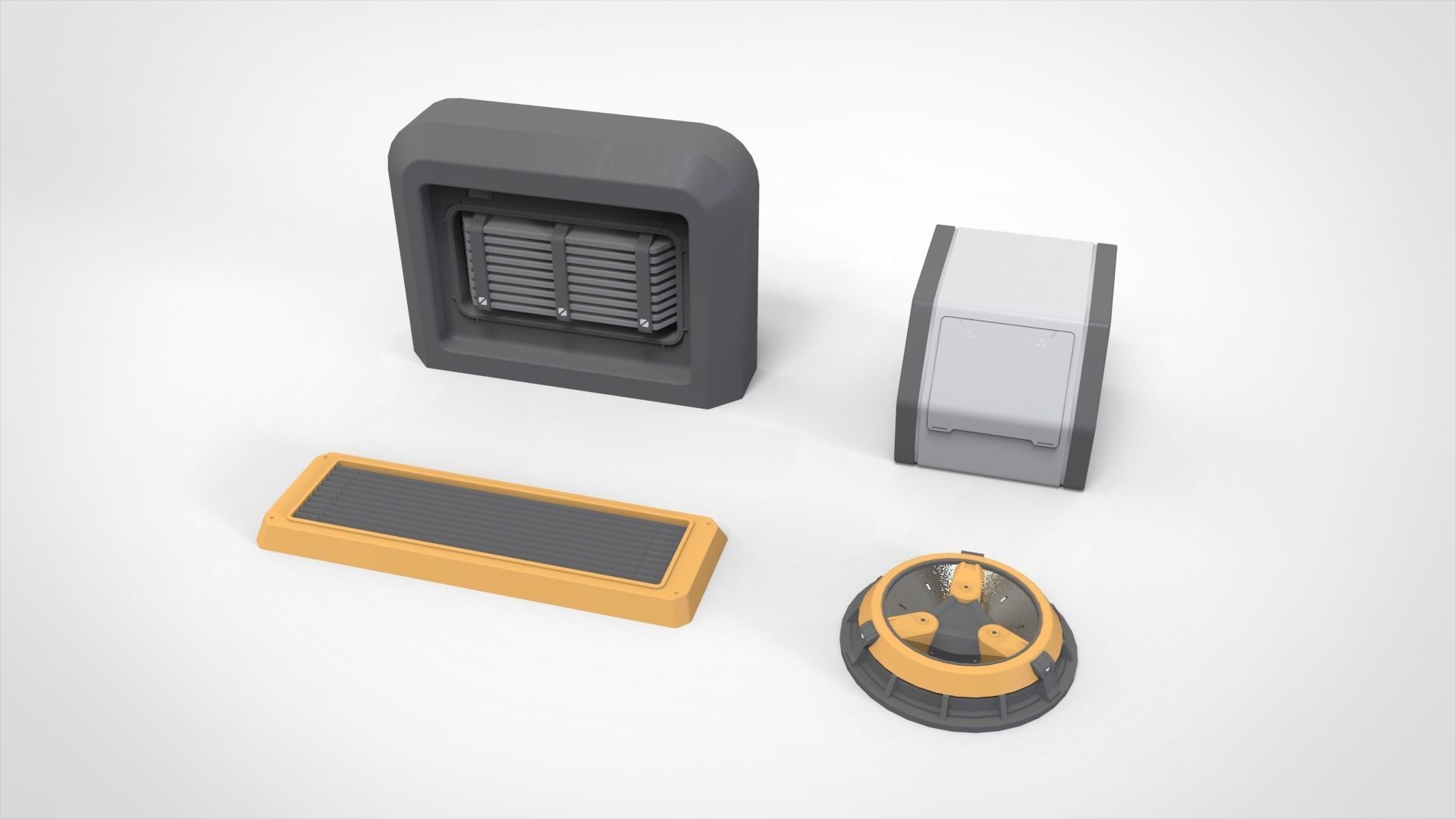 sci-fi Architecture kitbash 39 3D model_10