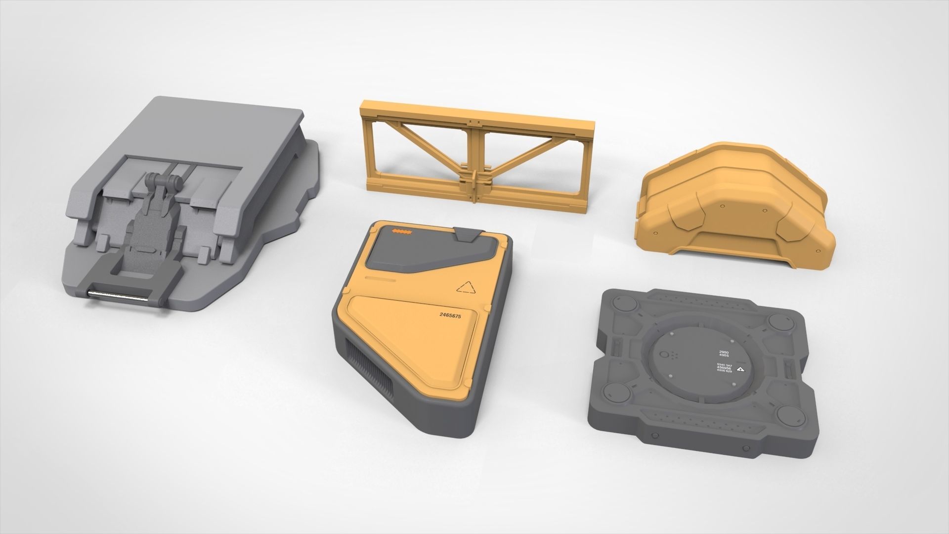 sci-fi Architecture kitbash 39 3D model_12