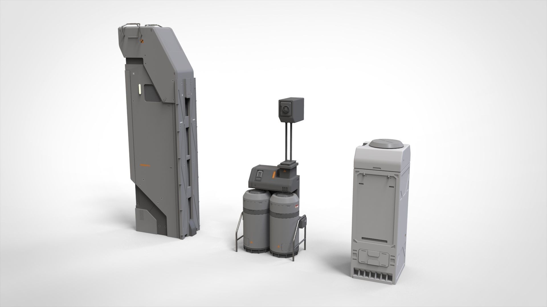 sci-fi Architecture kitbash 39 3D model_5