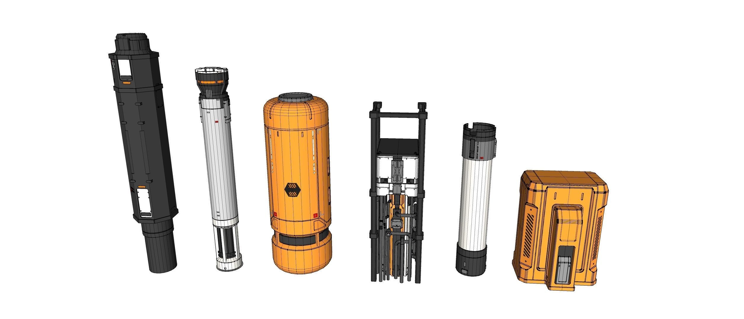 sci-fi Architecture kitbash 39 3D model_13