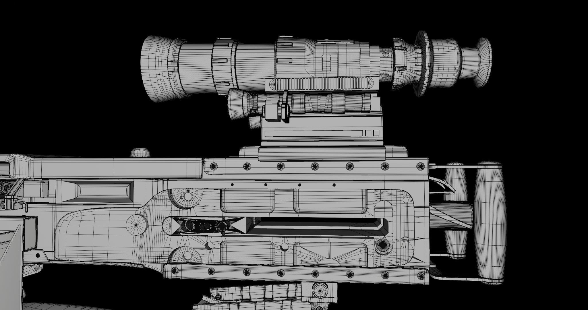 M2 Browning Machine Gun 05 PBR Unity UE V-Ray Textures Included Low-poly 3D model_36