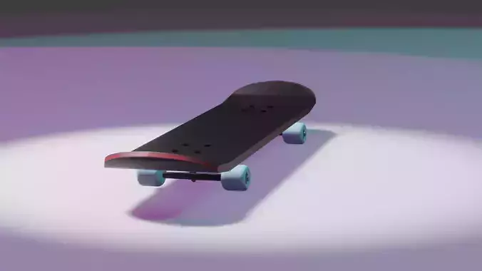 skateboard low-poly
