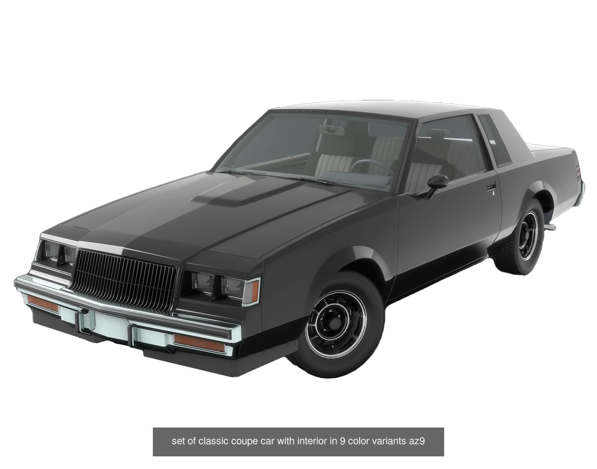 set of racing sport cars with interior in 9 color variants az9 3D Model Collection_3