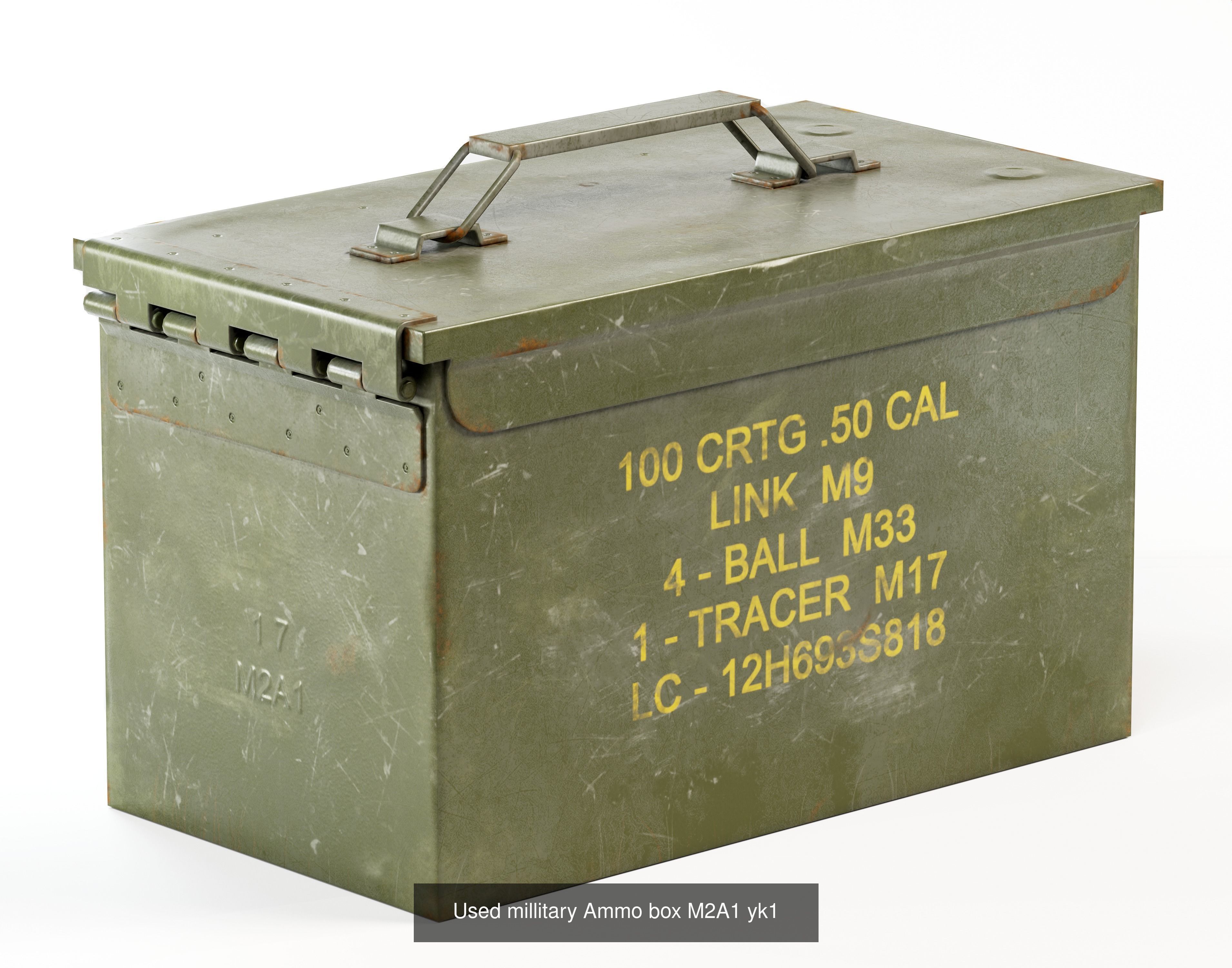 Set of 4 millitary ammo boxes yk1 3D Model Collection_2