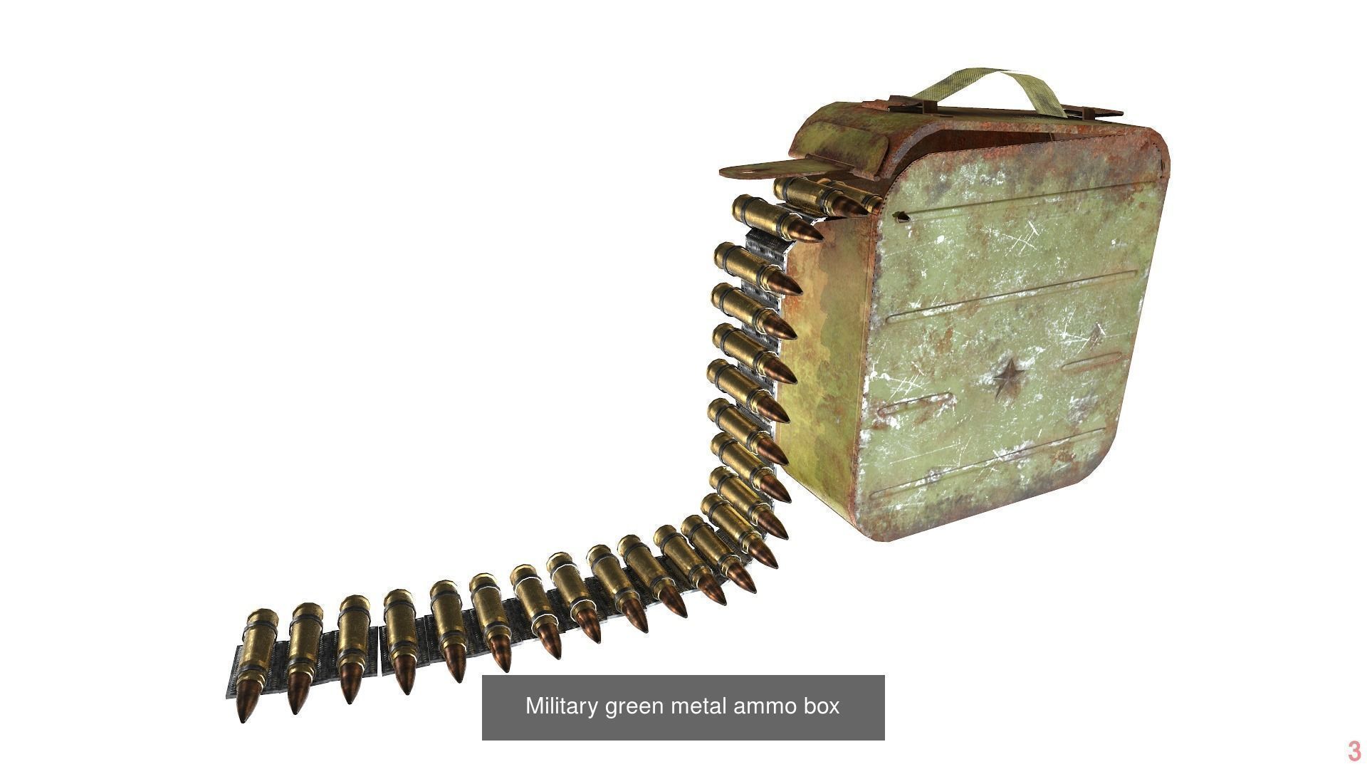 Set of 4 millitary ammo boxes yk1 3D Model Collection_5