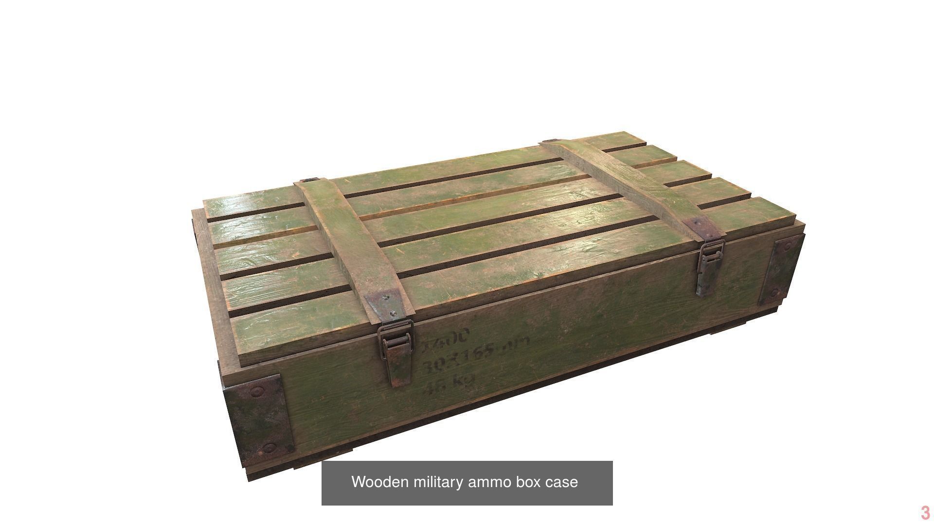 Set of 4 millitary ammo boxes yk1 3D Model Collection_4