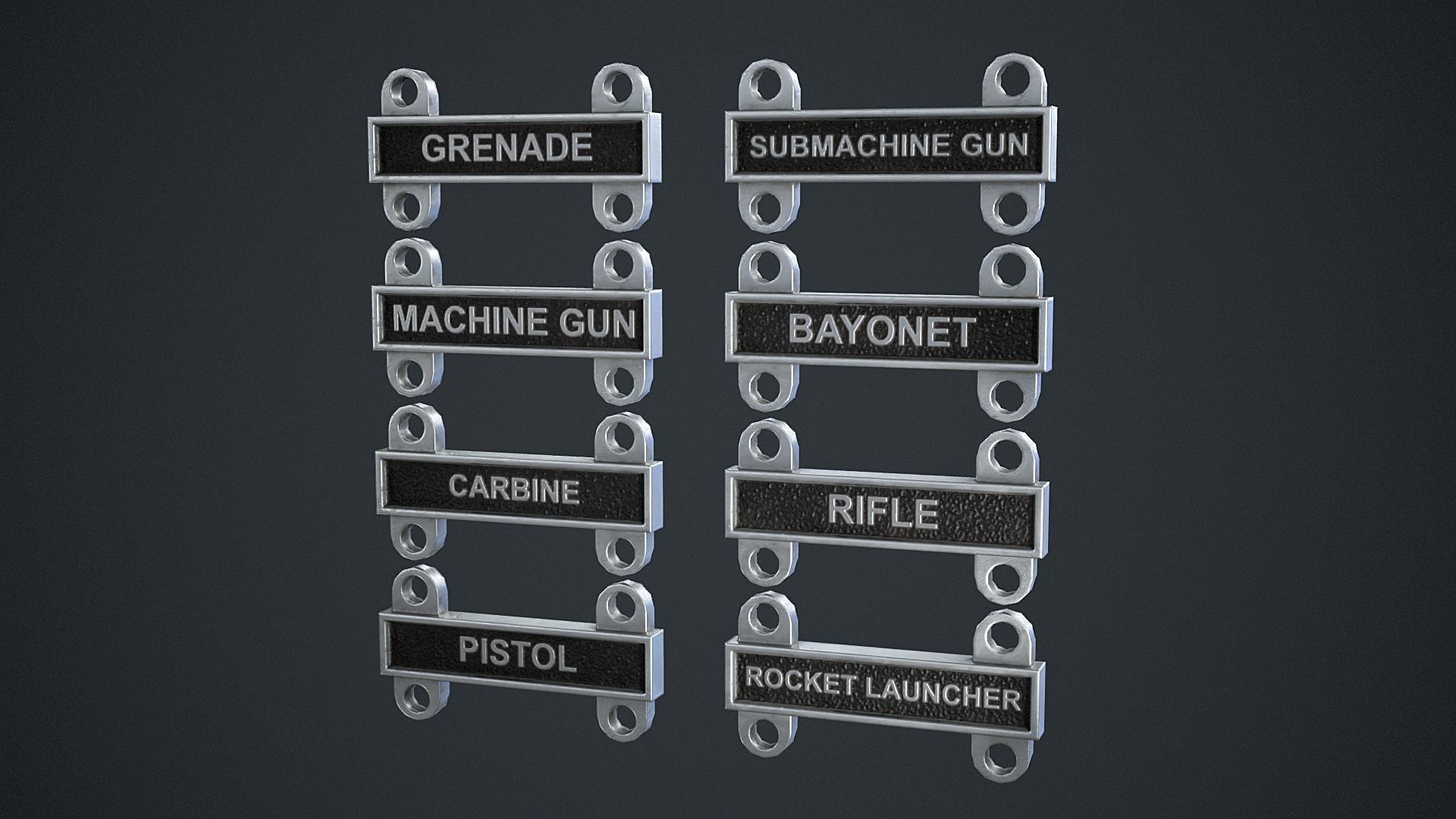 Marksmanship Expert Badge Low-poly 3D model_2