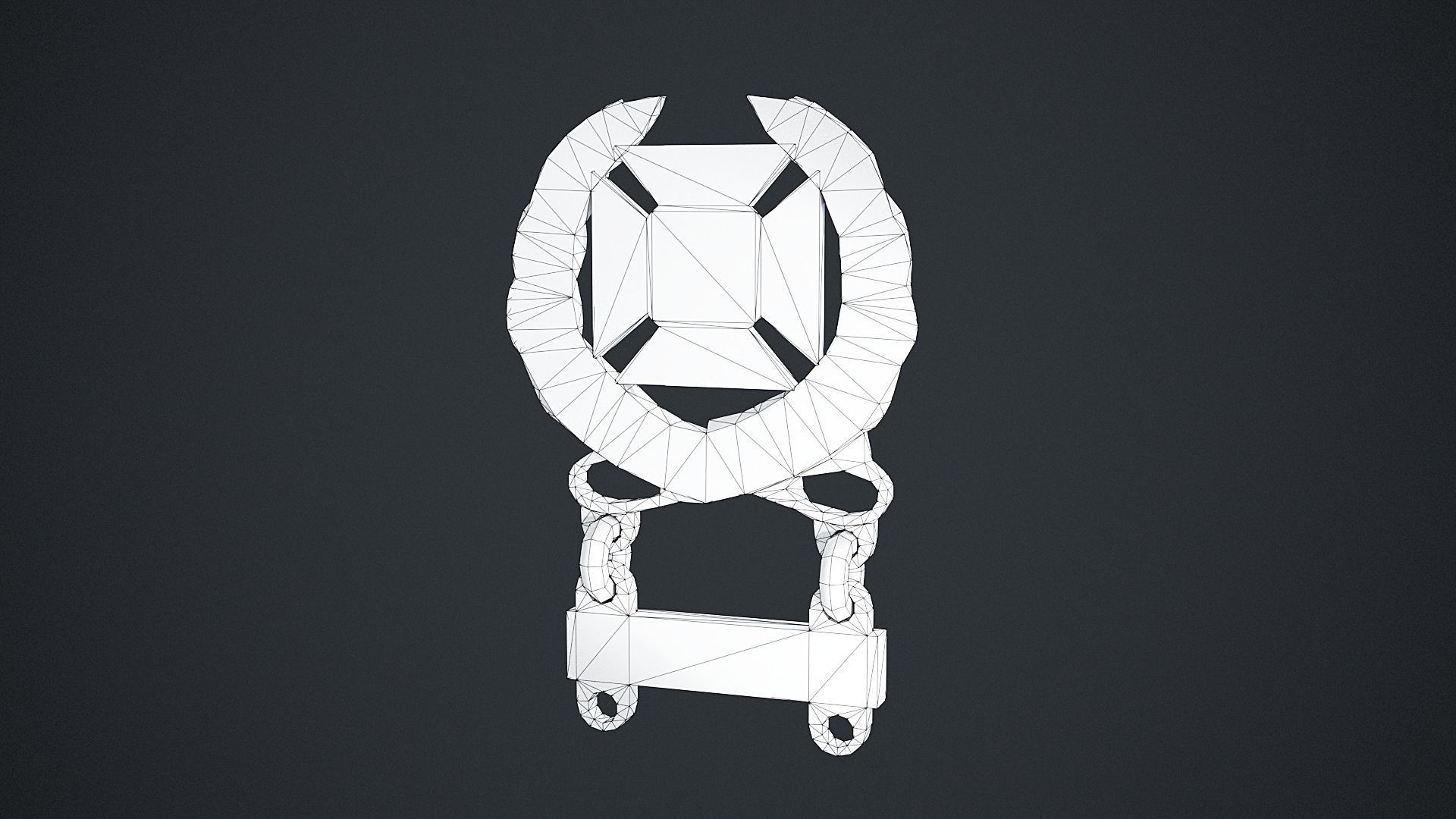 Marksmanship Expert Badge Low-poly 3D model_4
