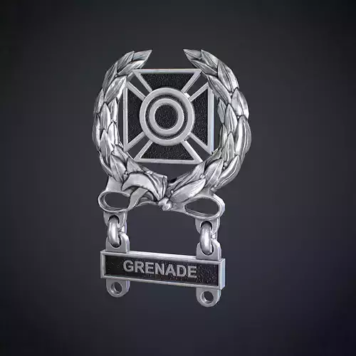 Marksmanship Expert Badge Low-poly 3D model