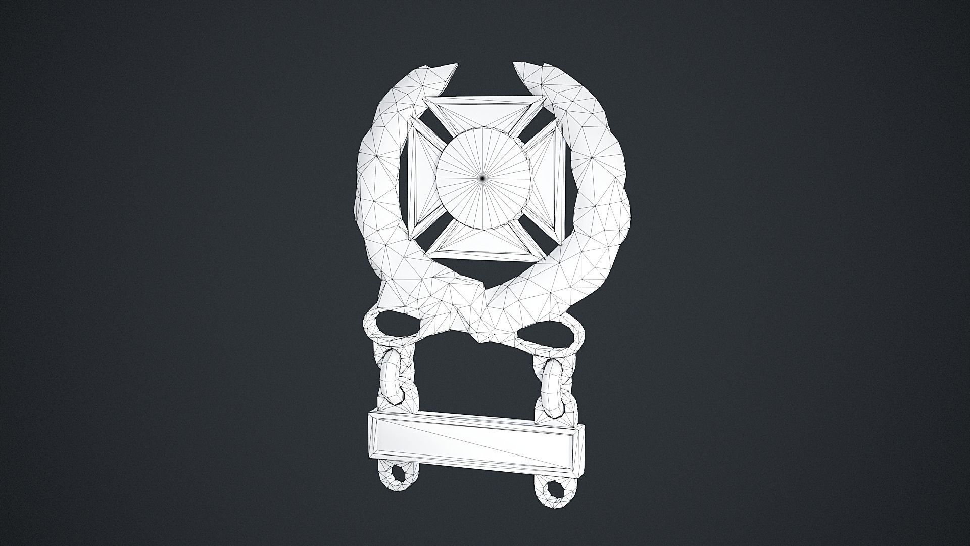 Marksmanship Expert Badge Low-poly 3D model_3