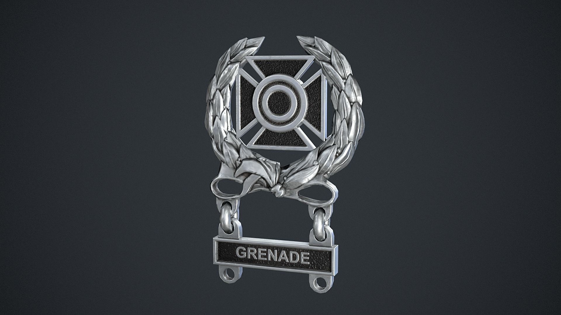 Marksmanship Expert Badge Low-poly 3D model_1