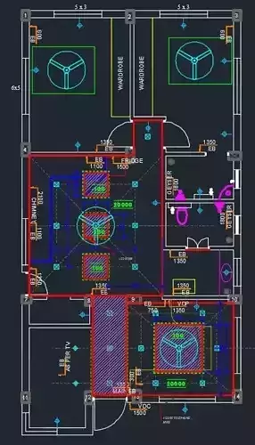 Electrical and False Ceiling drawing
