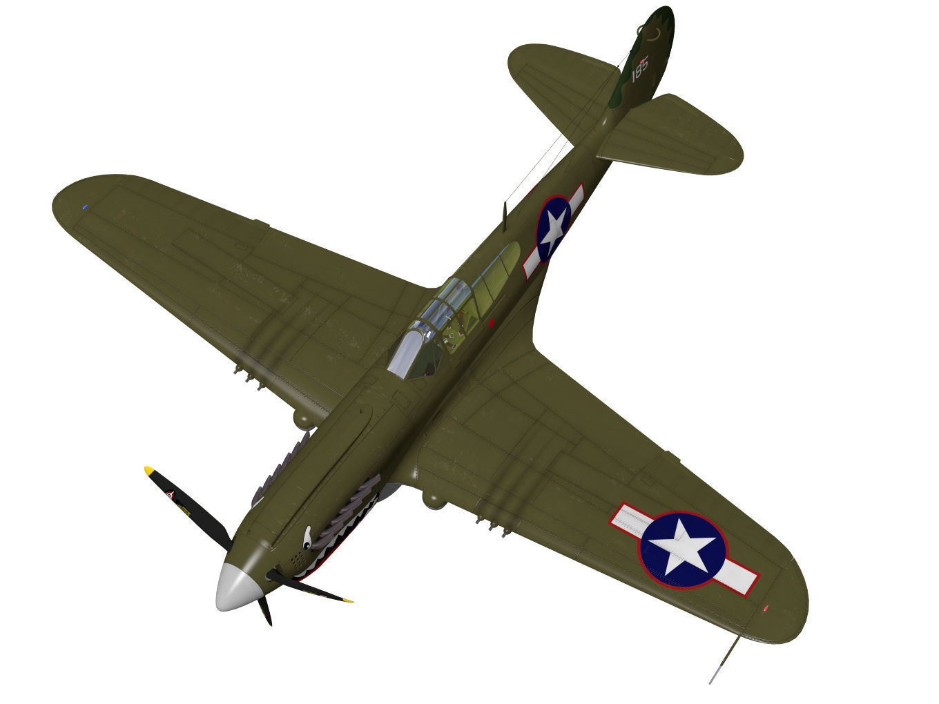 Curtiss P-40M Warhawk 3D model | CGTrader