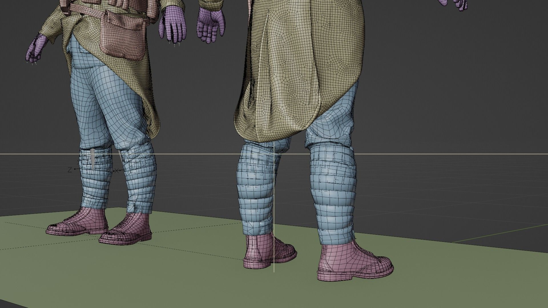 SOLDIER WWI French Rigged 3D model_22