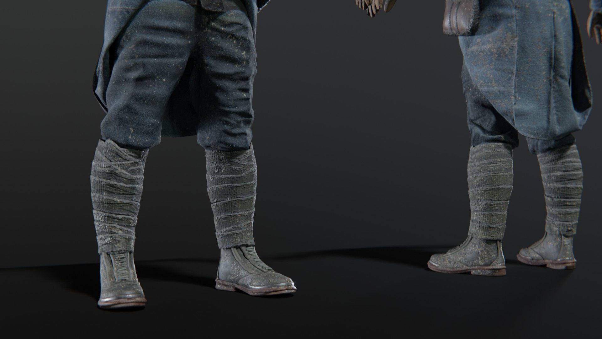 SOLDIER WWI French Rigged 3D model_10