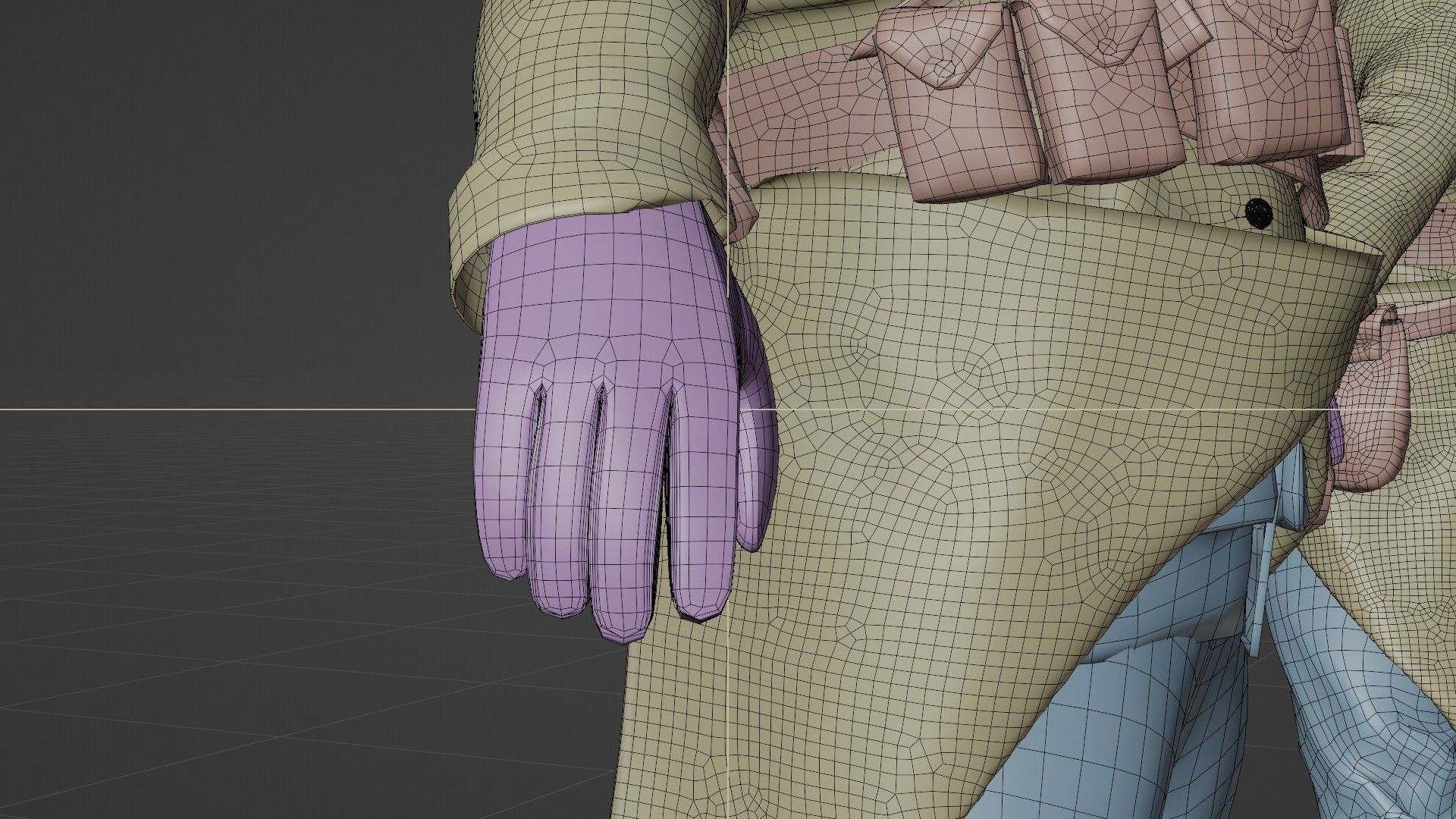 SOLDIER WWI French Rigged 3D model_25