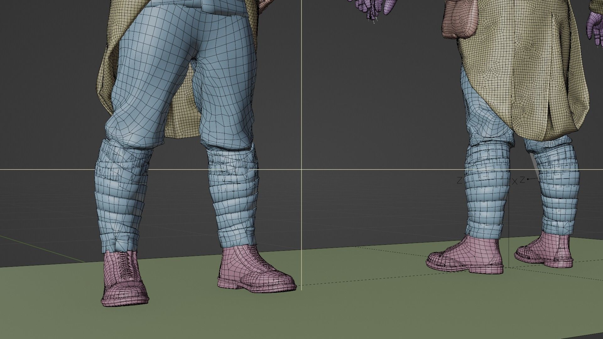 SOLDIER WWI French Rigged 3D model_23