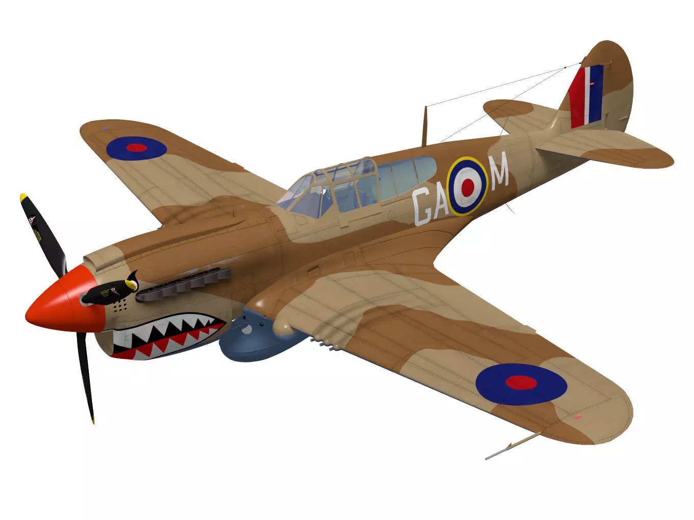 Curtiss P-40M kittyhawk 3D model