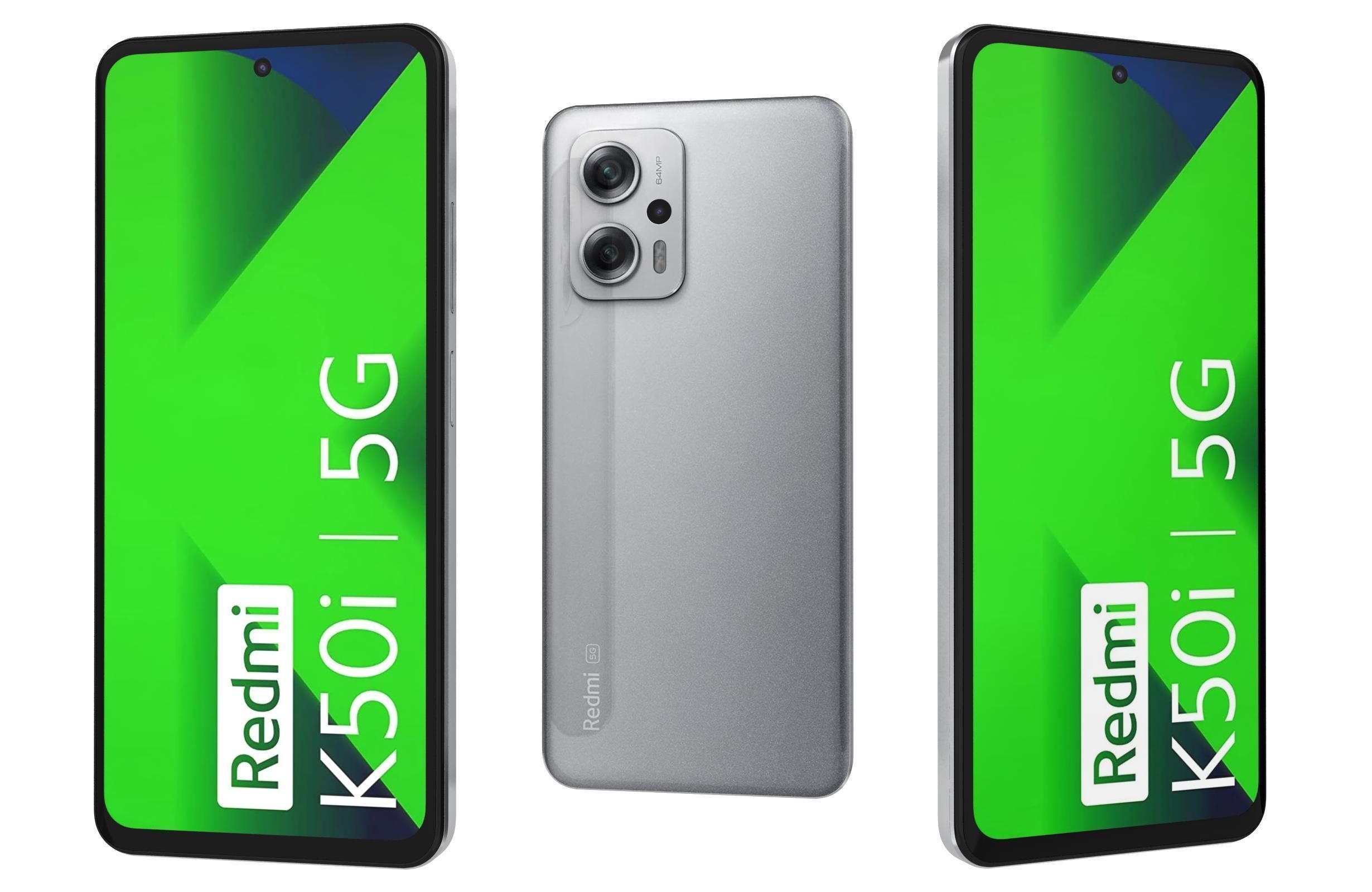 Xiaomi Redmi K50i All Colors Low-poly 3D model_3