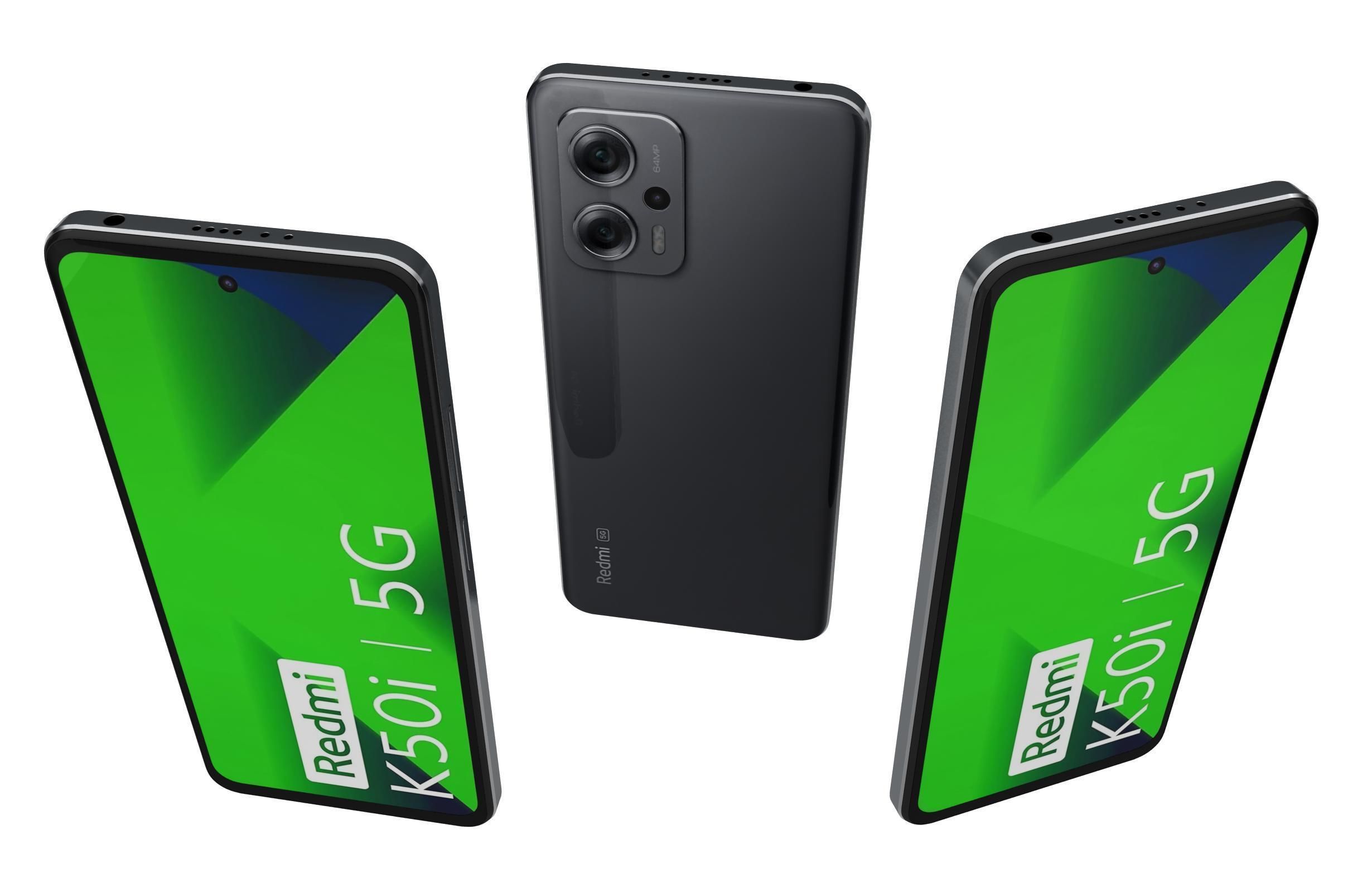 Xiaomi Redmi K50i All Colors Low-poly 3D model_4