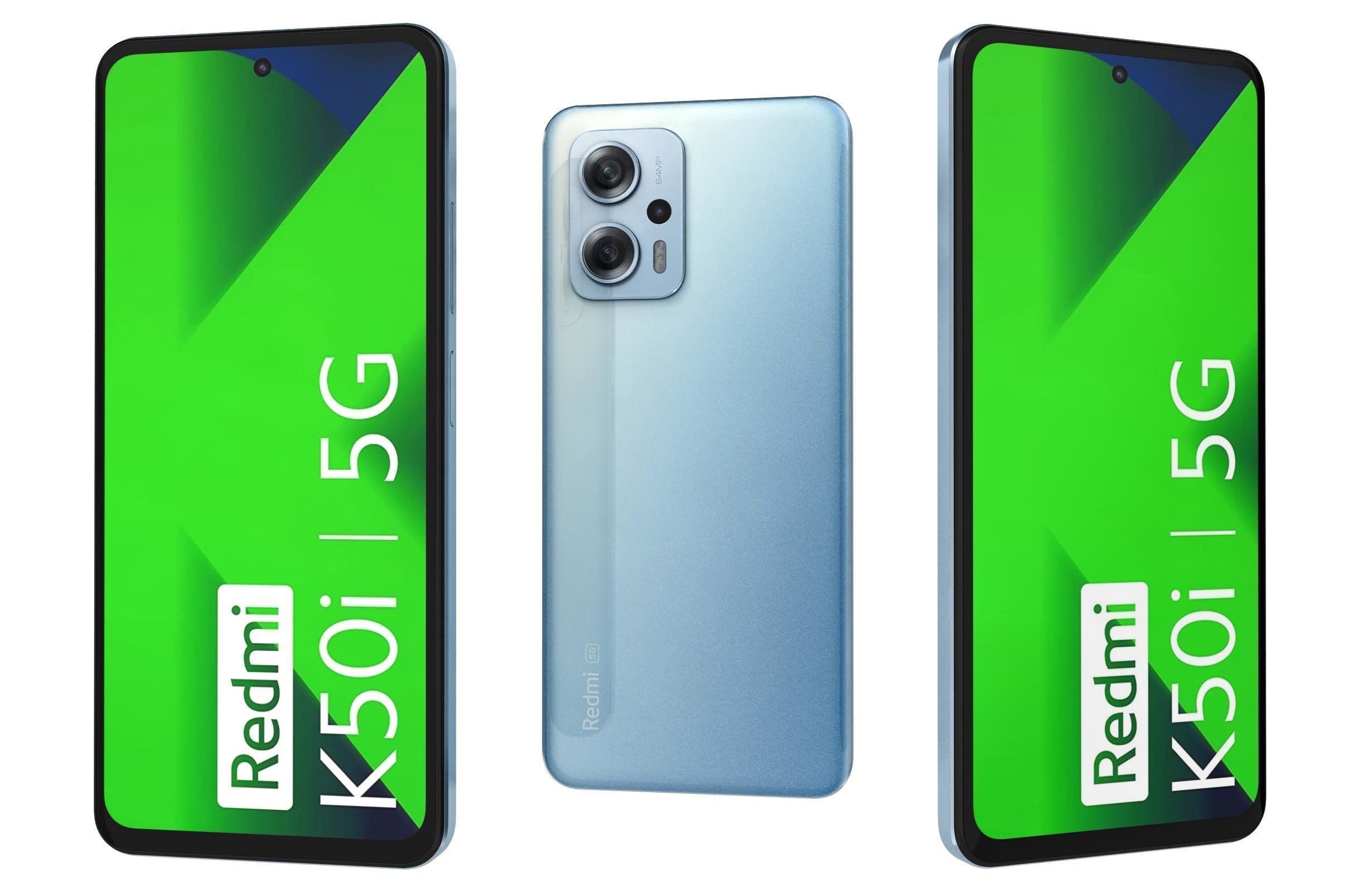 Xiaomi Redmi K50i All Colors Low-poly 3D model_1