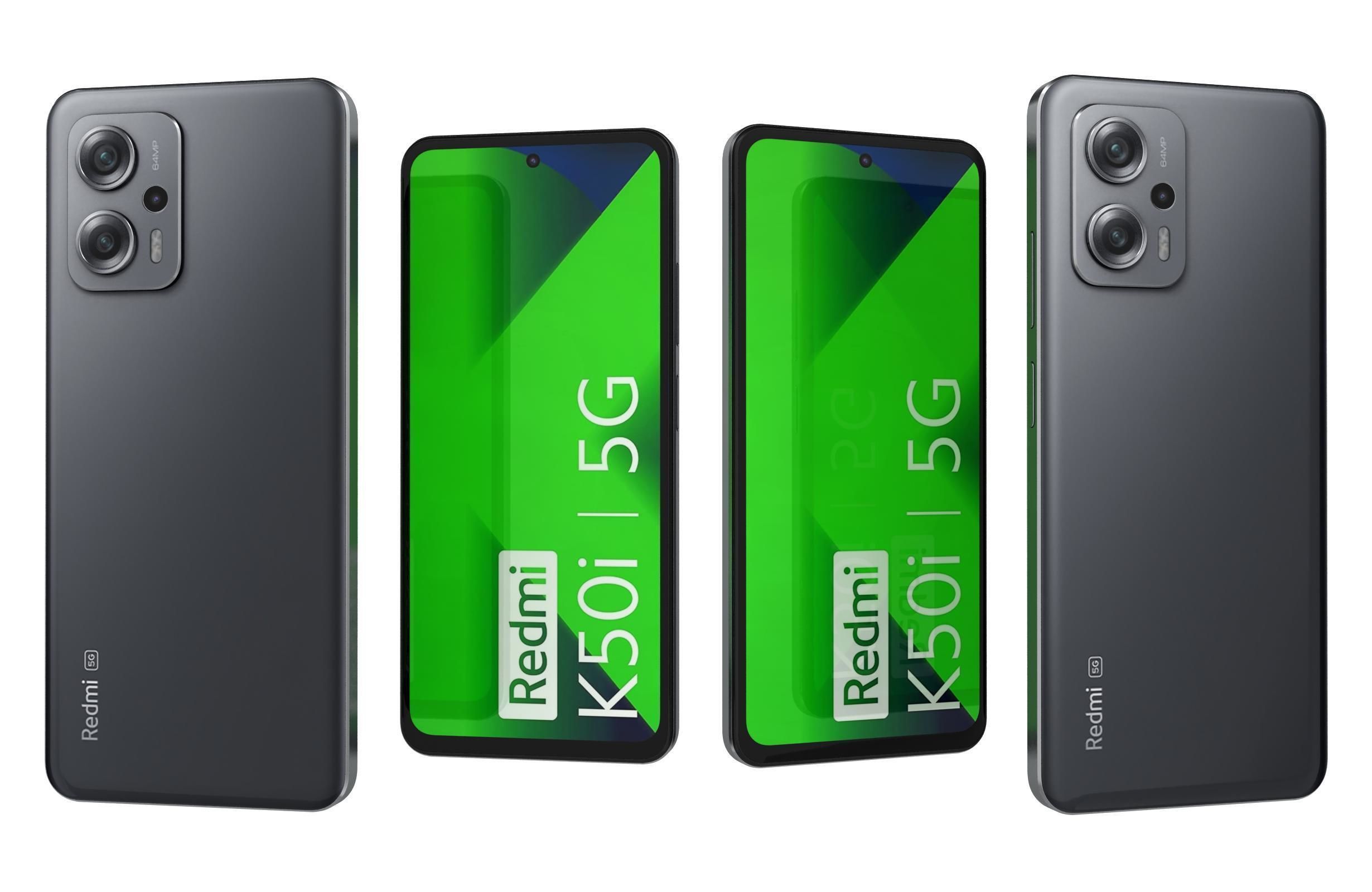 Xiaomi Redmi K50i All Colors Low-poly 3D model_10